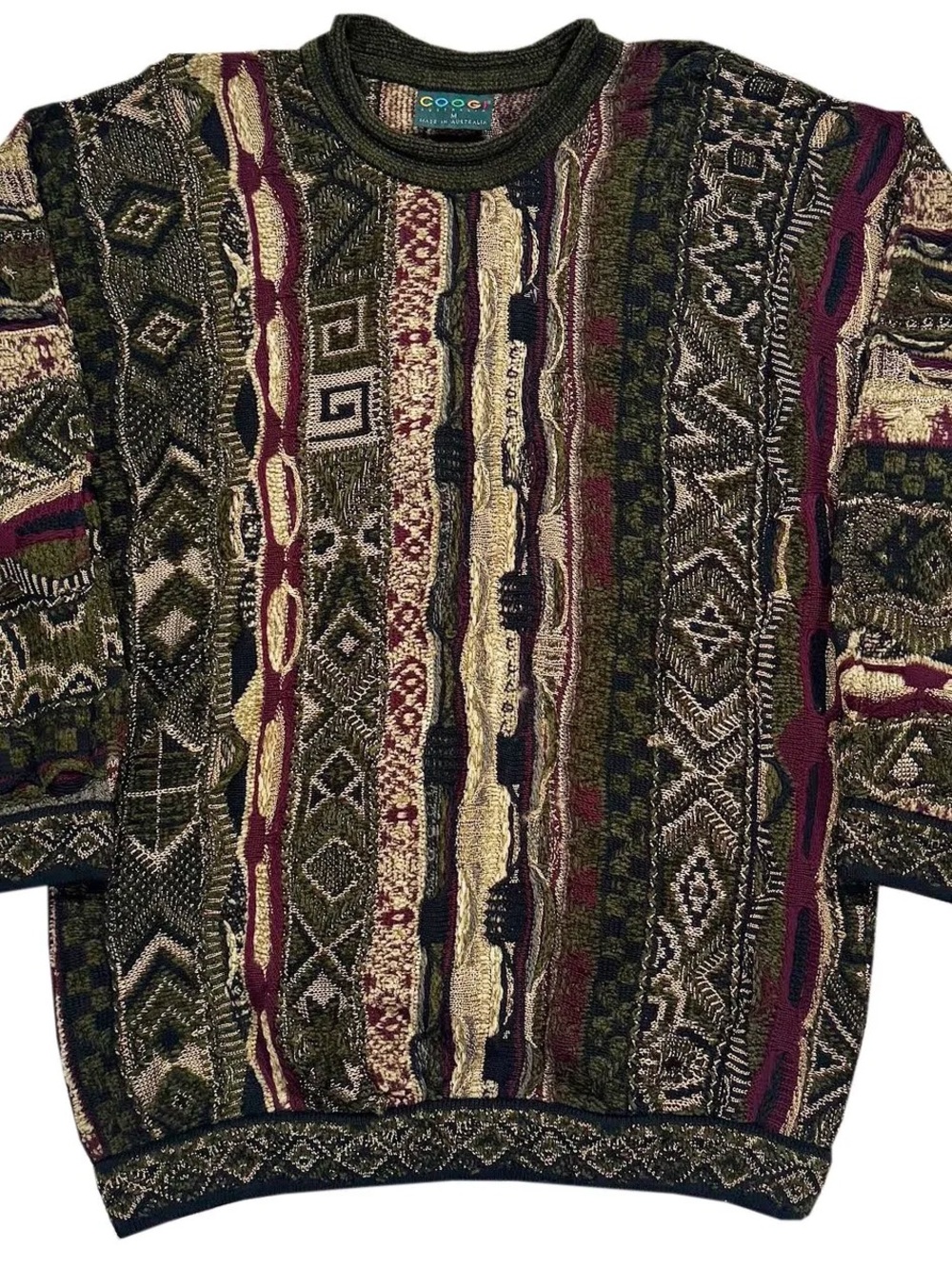 Vintage Coogi Australia Olive Sweater (Size M)